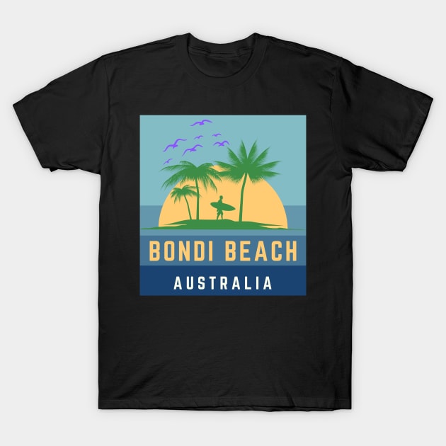 Surf Bondi Beach Australia T-Shirt by bougieFire